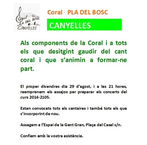 Convocatoria Coral