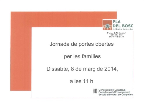 S.I Pla del Bosc Portes Obertes