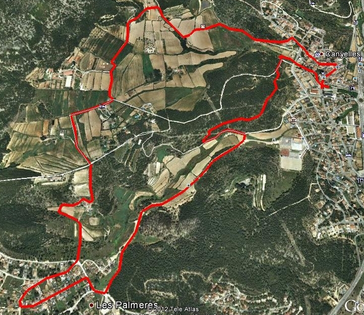 Plànol de recorregut de la XV Cursa Popular