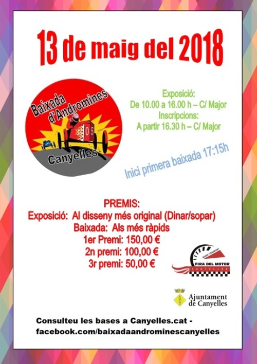 Cartell de la baixada d'andròmines 2018